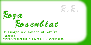 roza rosenblat business card